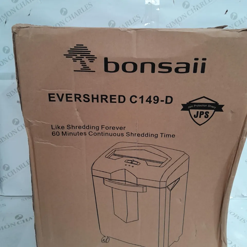 BOXED BONSAII EVER SHRED C149-D OFFICE SHREDDER