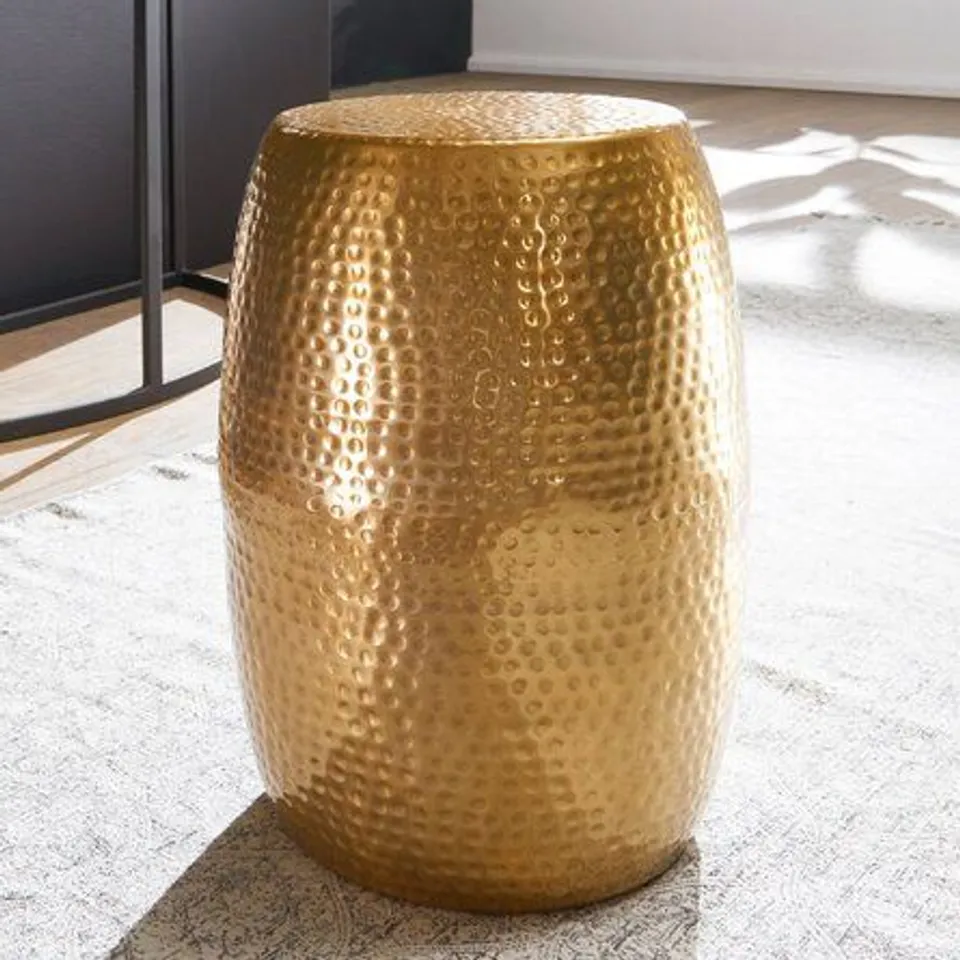 BOXED BJORN SIDE TABLE IN GOLD FINISH 42 X 41 X 63CM
