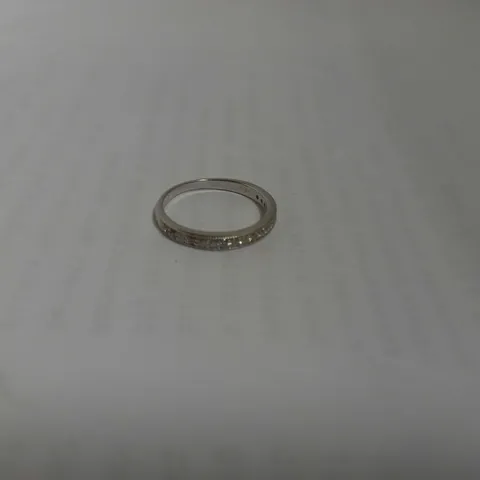 BEAVERBROOKS PLATINUM DIAMOND HALF ETERNITY RING SIZE K - UNBOXED