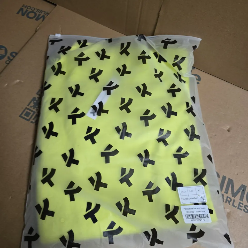 BOX OF APPROXIMATELY 10 KOI PICKLED SLIME OVERSIZED HOODIE - SIZE S