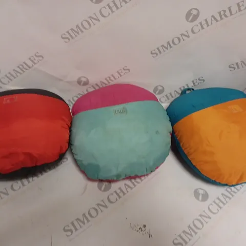 3 X MOTHERCARE COMPACT COSYTOES IN ASSORTED COLOURS