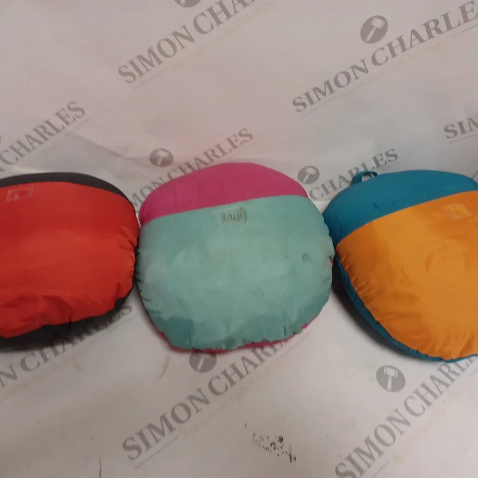 3 X MOTHERCARE COMPACT COSYTOES IN ASSORTED COLOURS 