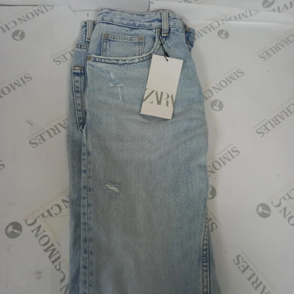 ZARA SLIM CROP DENIM JEANS SIZE 36
