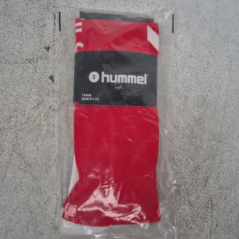 BAGGED HUMMEL SUNDERLAND FC 25/26 HOME ADULT FOOTBALL SOCKS (1 PAIR) SIZE 9.5-12