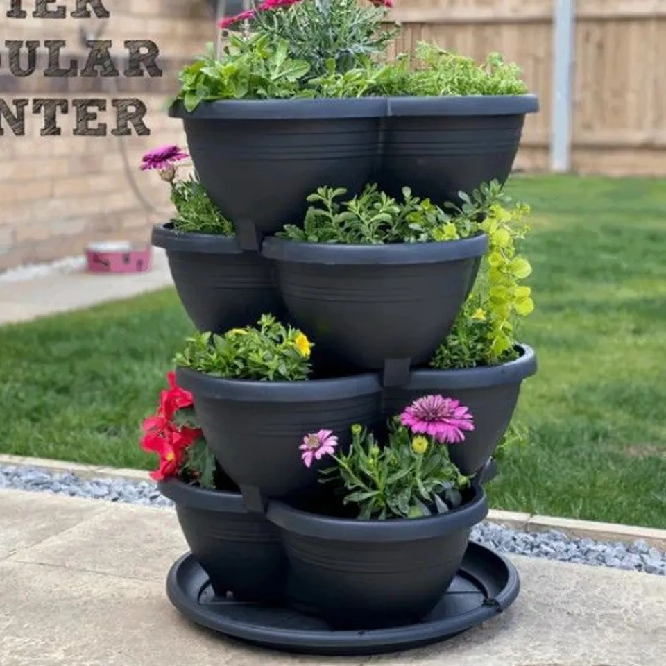 S-FIXX 4 TIER VERTICAL MODULAR PLANTER
