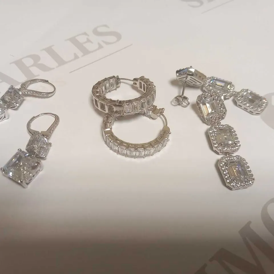 4 PAIRS OF ASSORTED BRAND NEW DIAMONIQUE EARRINGS