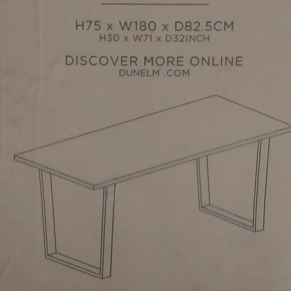 BOXED JACKSON DINING TABLE RUSTIC PINE - H75 X W180 X D82.5 CM 