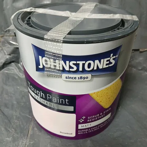 JOHNSTONES TOUGH PAINT WASHABLE MATT ROSEBUD (2.5L) - COLLECTION ONLY