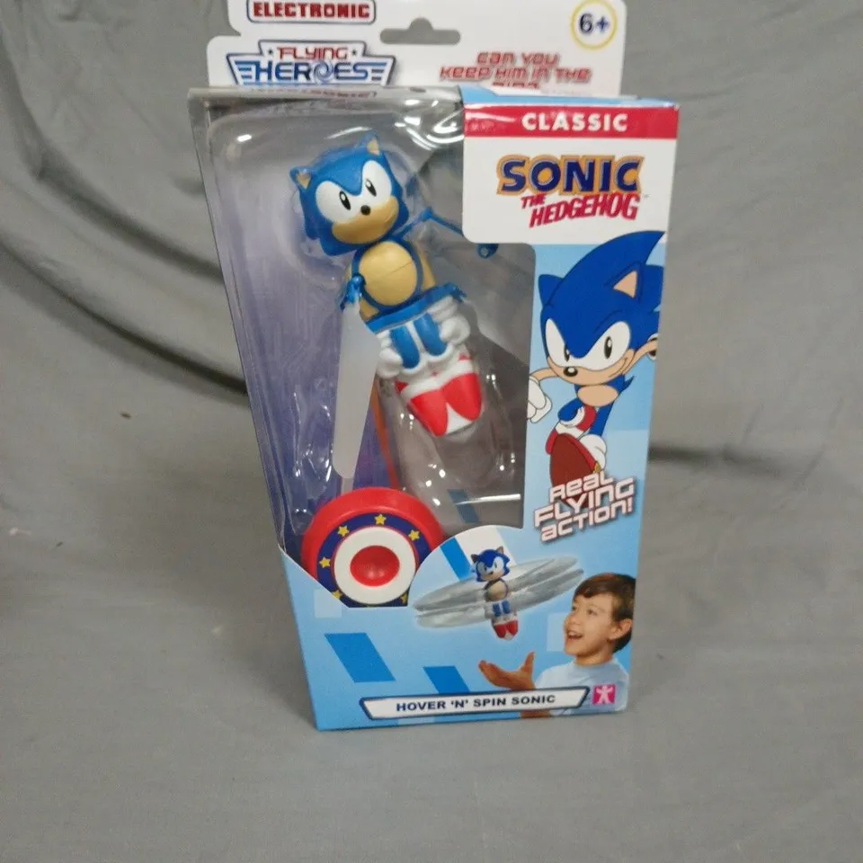 SONIC THE HEDGEHOG HOVER 'N' SPIN SONIC – FLYING HEROES ELECTRONIC TOY (BOXED)