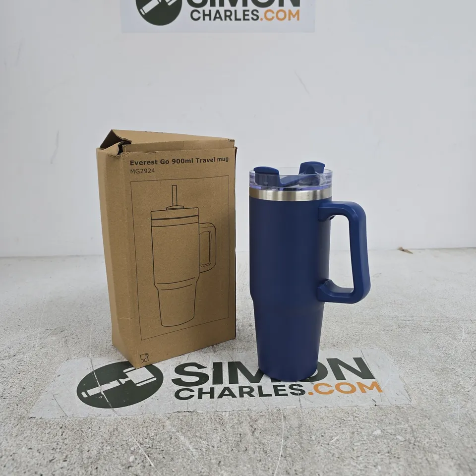 EVEREST GO 900ML TRAVEL MUG BLUE