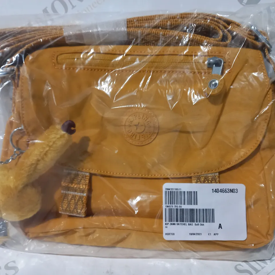 KIPLING ZANA SATCHEL BAG IN OCHRE