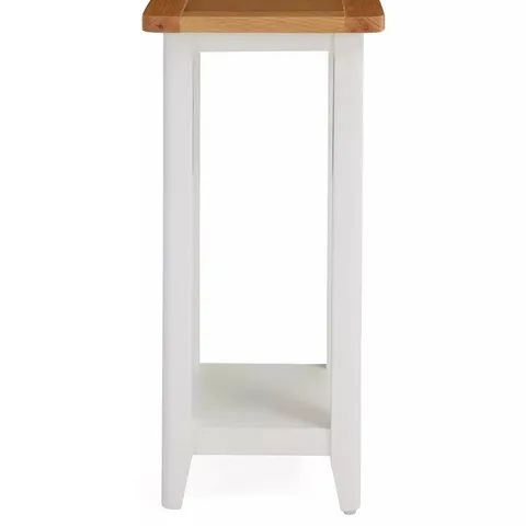 HARBOUR READY ASSEMBLED SIDE TABLE - WHITE/OAK