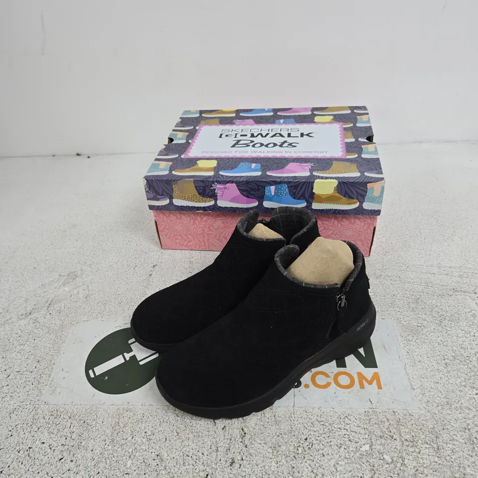 SKECHERS GO WALK BOOTS – BLACK, UK 4.5 (WOMEN'S)