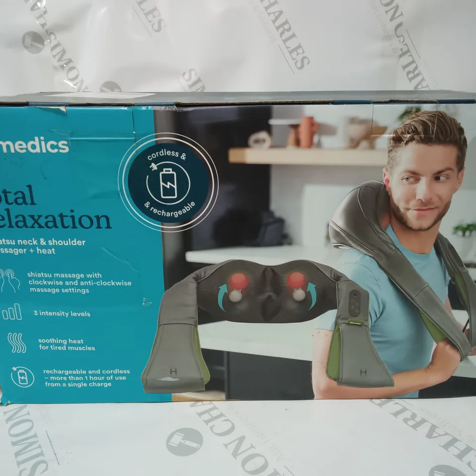 BOXED HOMEDICS TOTAL RELAXATION SHIATSU NECK & SHOULDER MASSAGER