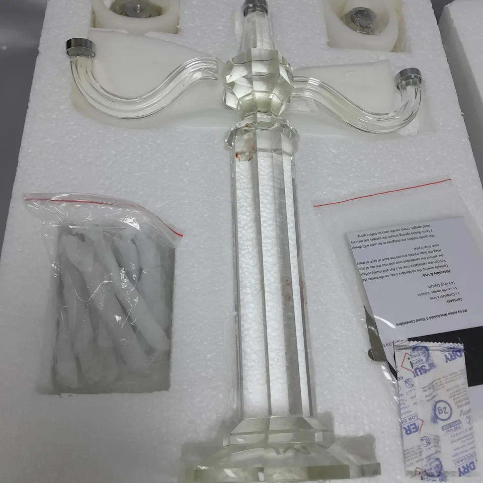 BOXED JM BY JULIEN MACDONALD 3 BRANCH CANDELABRA