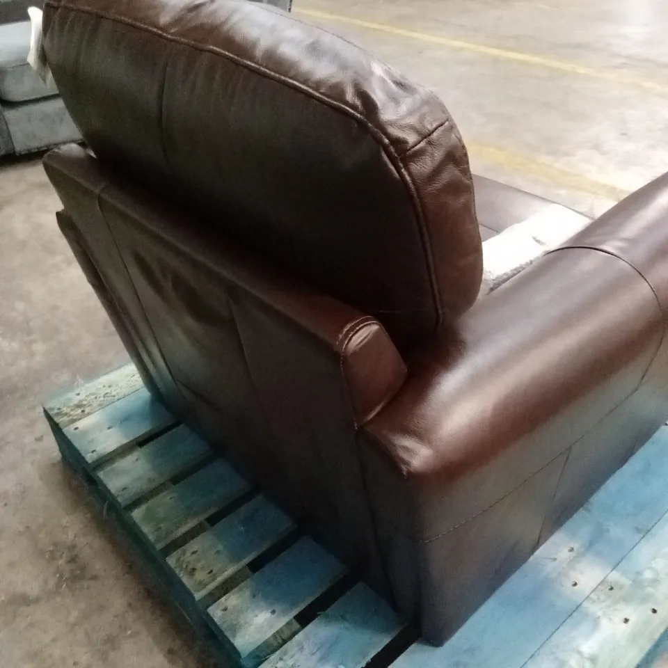 BAILEY LEATHER ARMCHAIR - CHOCOLATE  RRP £699