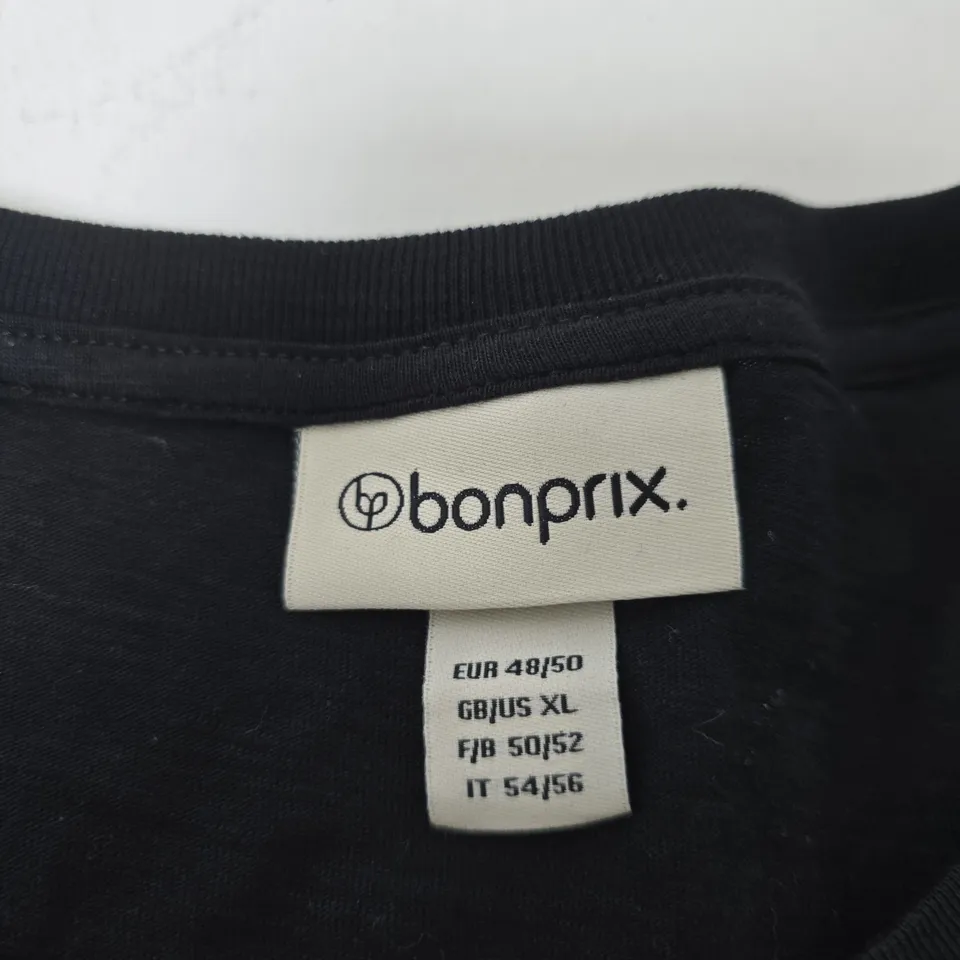 UK XL BONPRIX BLACK T-SHIRT (EU 48/50)