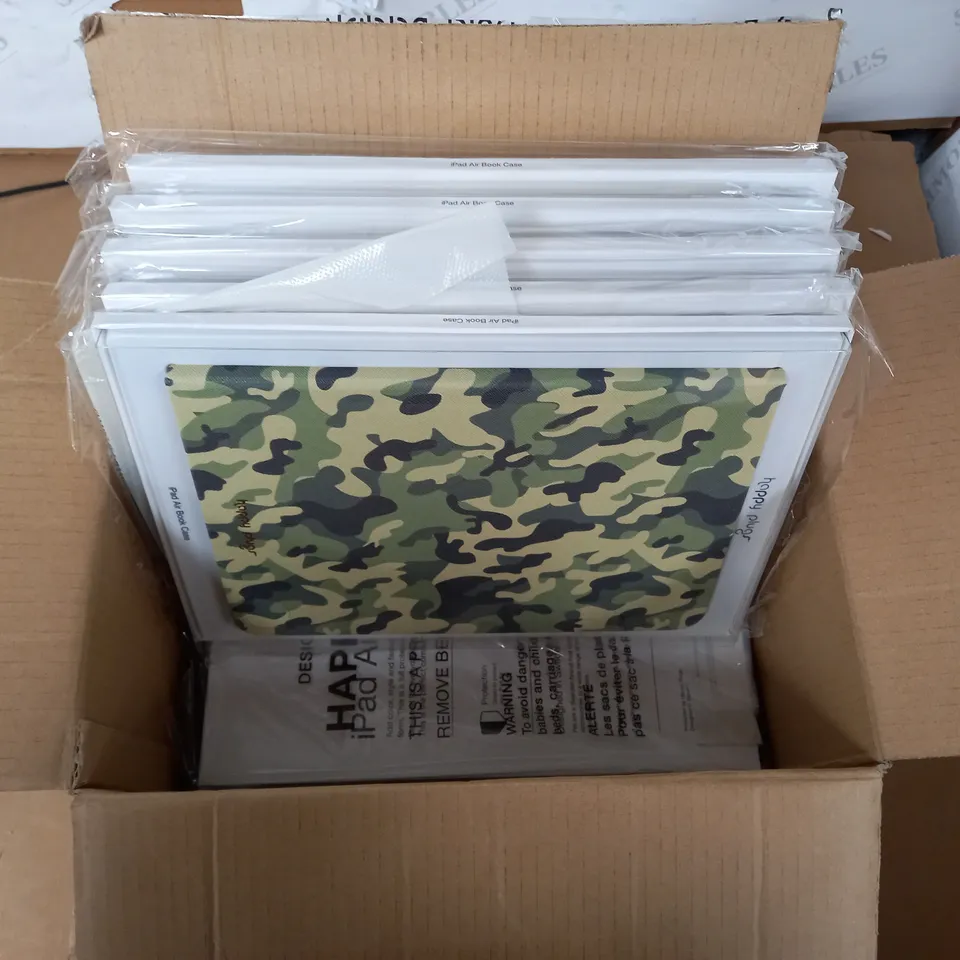 LOT OF 10 HAPPY PLUGS IPAD AIR BOOK CASES - CAMO