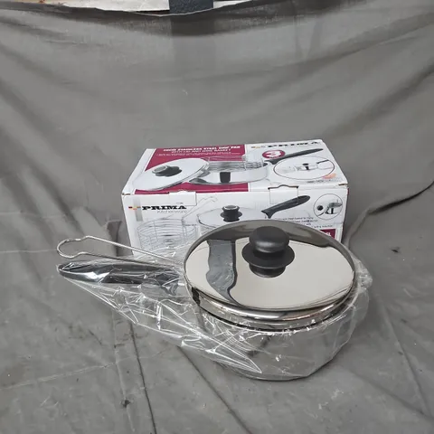 BOXED PRIMA KITCHENWARE 20CM STAINLESS CHIP PAN
