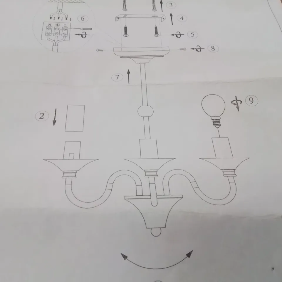 BOXED CANDLE STYLE CEILING LIGHT