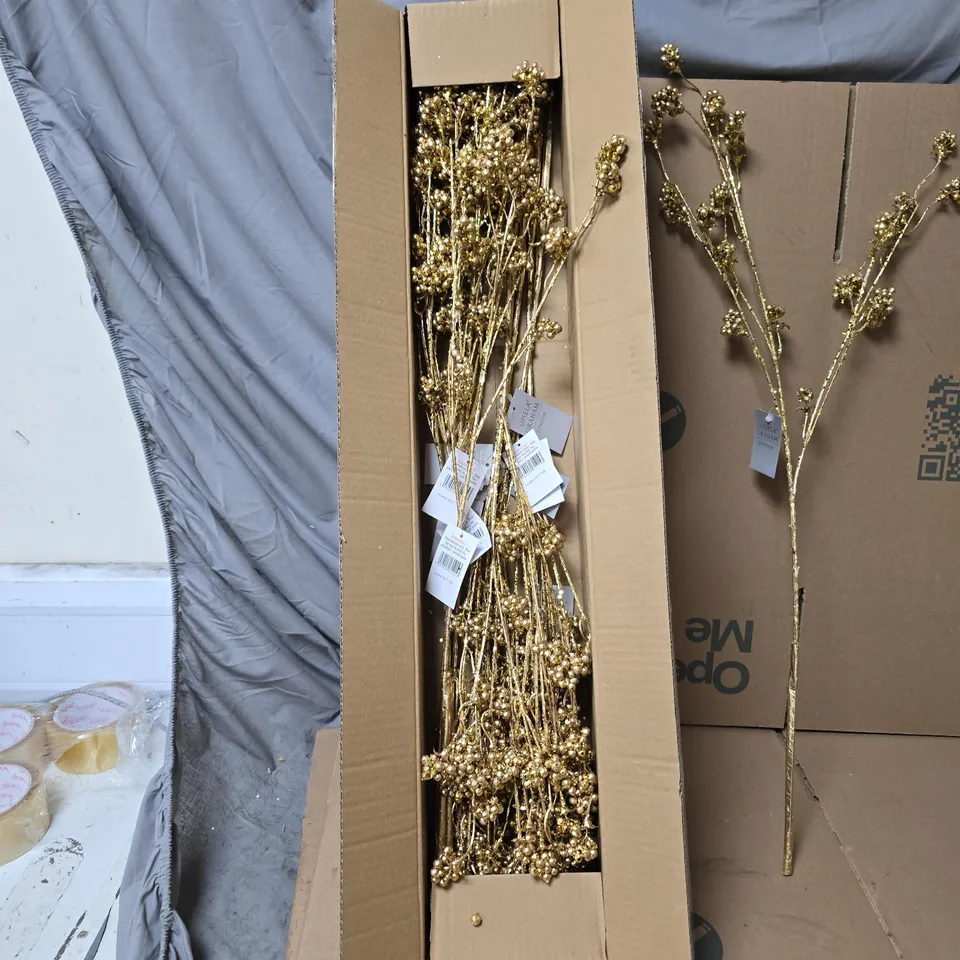 12X GISELA GRAHAM FAUX FLOWER GOLD 