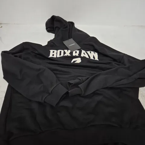 BOXRAW EAST STREET OVERSIZED HOODIE – BLACK – XXL
