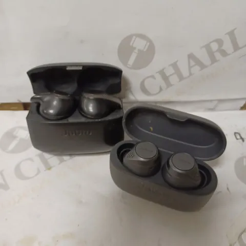 LOT OF 2 ASSORTED JABRA EARBUDS ELITE ACTIVE 75T & ELITE 65T