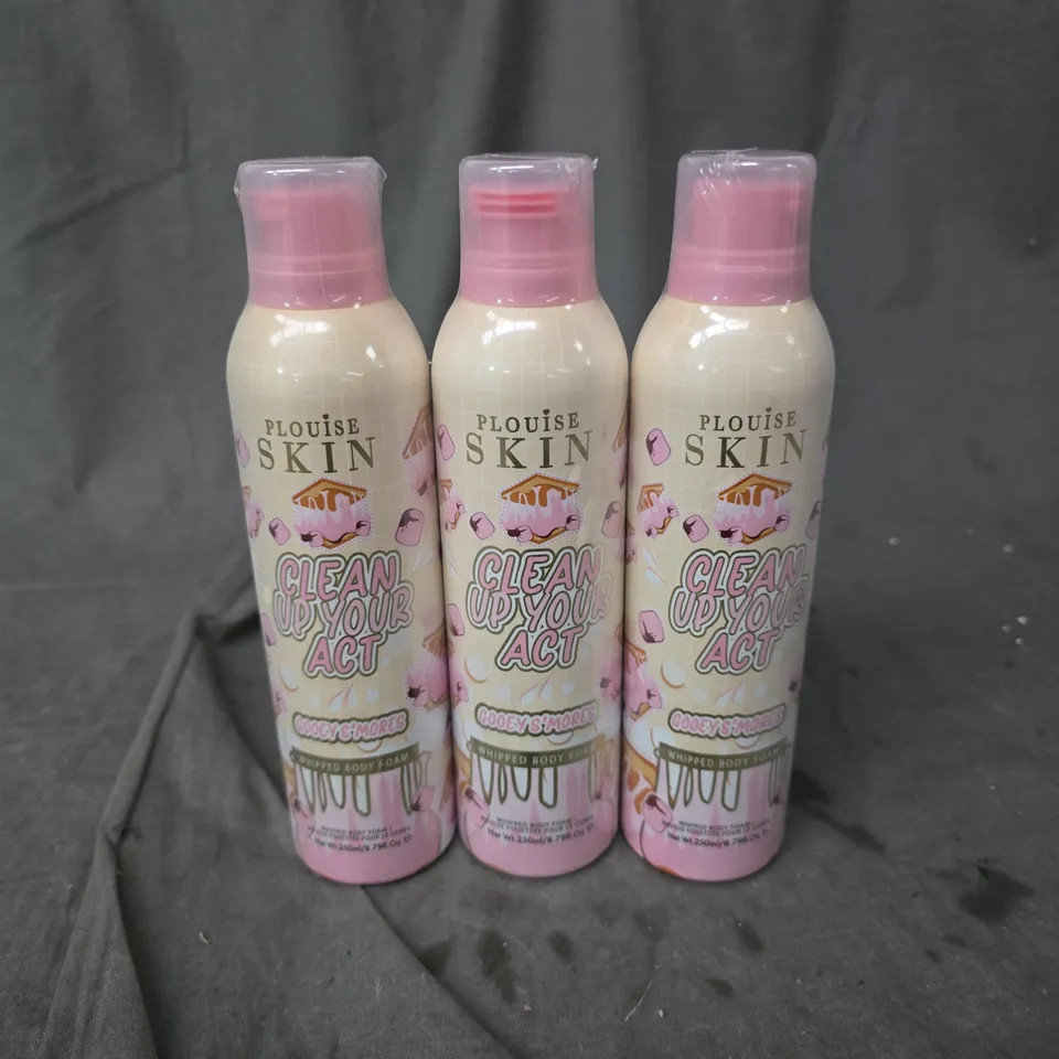 PLOUISE SKIN CLEAN UP YOUR ACT WHIPPED BODY FOAM – SET OF 3 (250ML EACH)