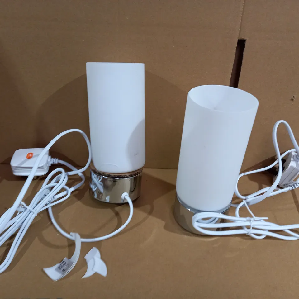 JOHN LEWIS SET OF 2 CARA GLASS TOUCH LAMPS