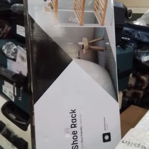 BOXED KEPLIN 3 TIER BAMBOO SHOE RACK WHITE&NATURAL 
