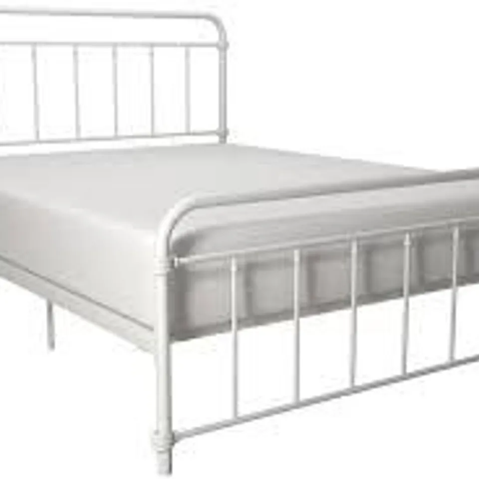BOXED WALLACE METAL BED SINGLE - WHITE
