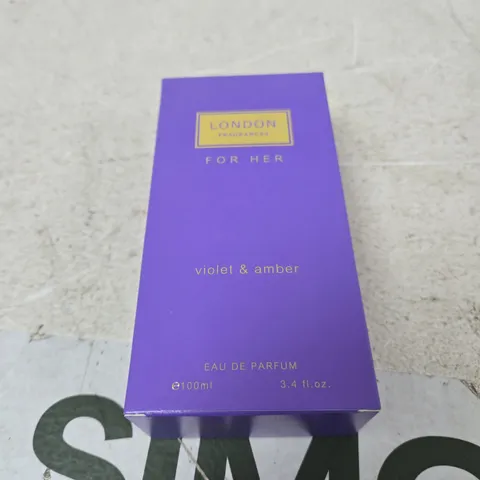 LONDON FRAGRANCES FOR HER VIOLET & AMBER EAU DE PARFUM 100ML