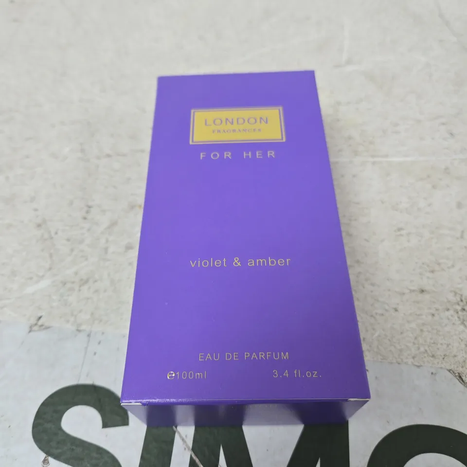 LONDON FRAGRANCES FOR HER VIOLET & AMBER EAU DE PARFUM 100ML