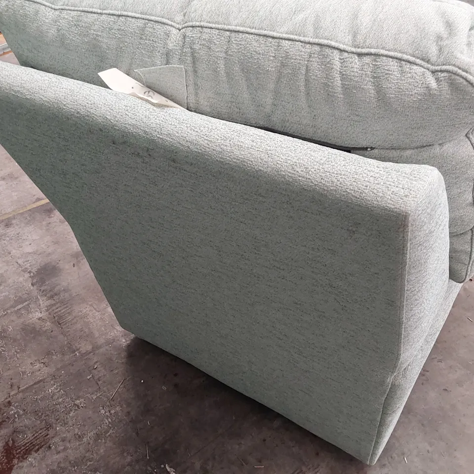 QUALITY BRITISH DESIGNER G PLAN SEATTLE ARMCHAIR BAMBOO MARINE FABRIC 