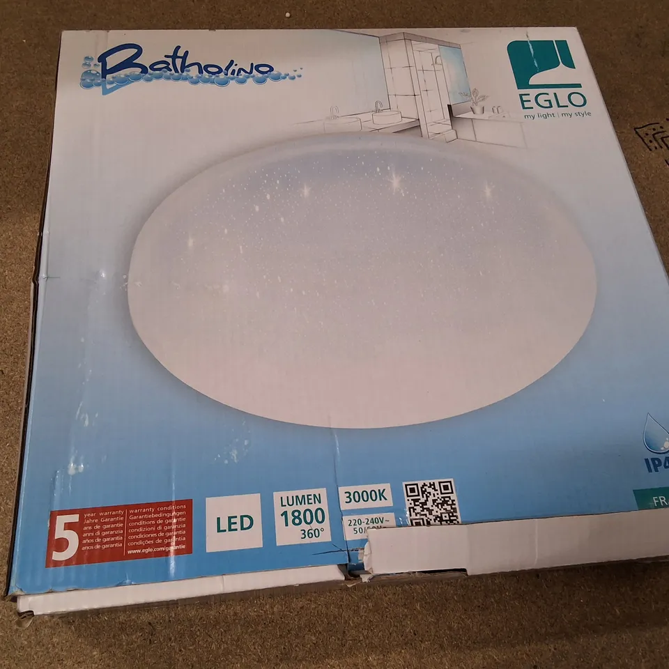 BOXED EGLO FRANIA-S LED BATHROOM CEILING LIGHT – IP44, 18W, 1800LM, 3000K