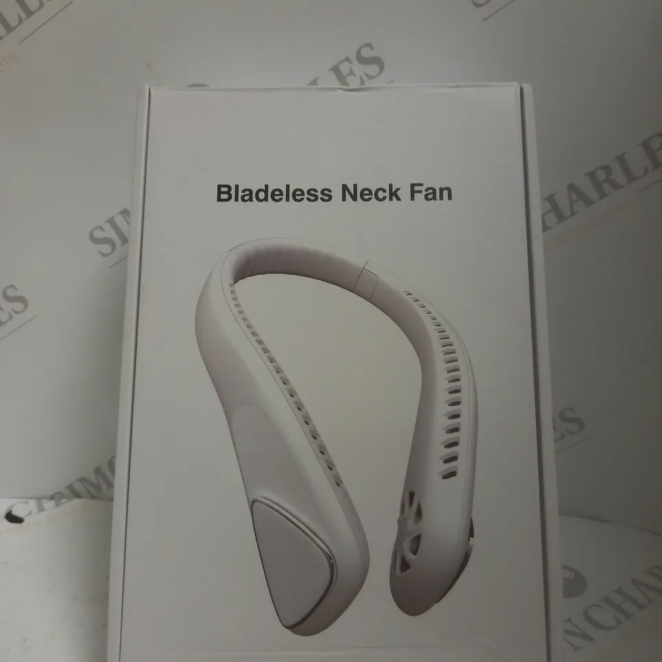 BOXED BLADELESS NECK FAN IN BLACK