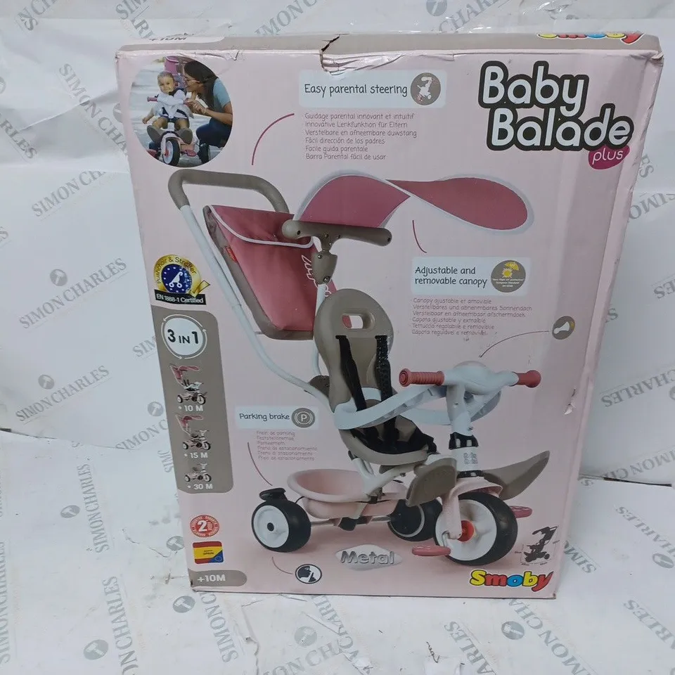 BOXED BABY BALADE PLUS TRICYCLE - PINK RRP £94.99