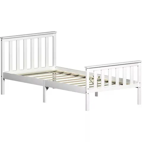 BOXED VIDA DESIGNS MILAN BED FRAME - WHITE, SINGLE (1 BOX)