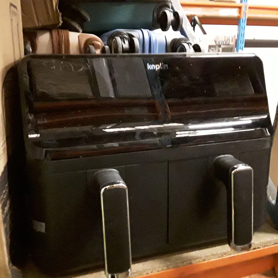 BOXED KEPLIN AIR FRYER WITH DUAL COOKING ZONES BLACK COLOUR 
