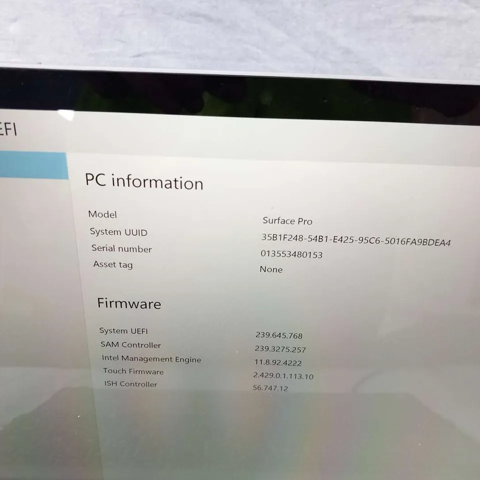MICROSOFT SURFACE PRO 128GB