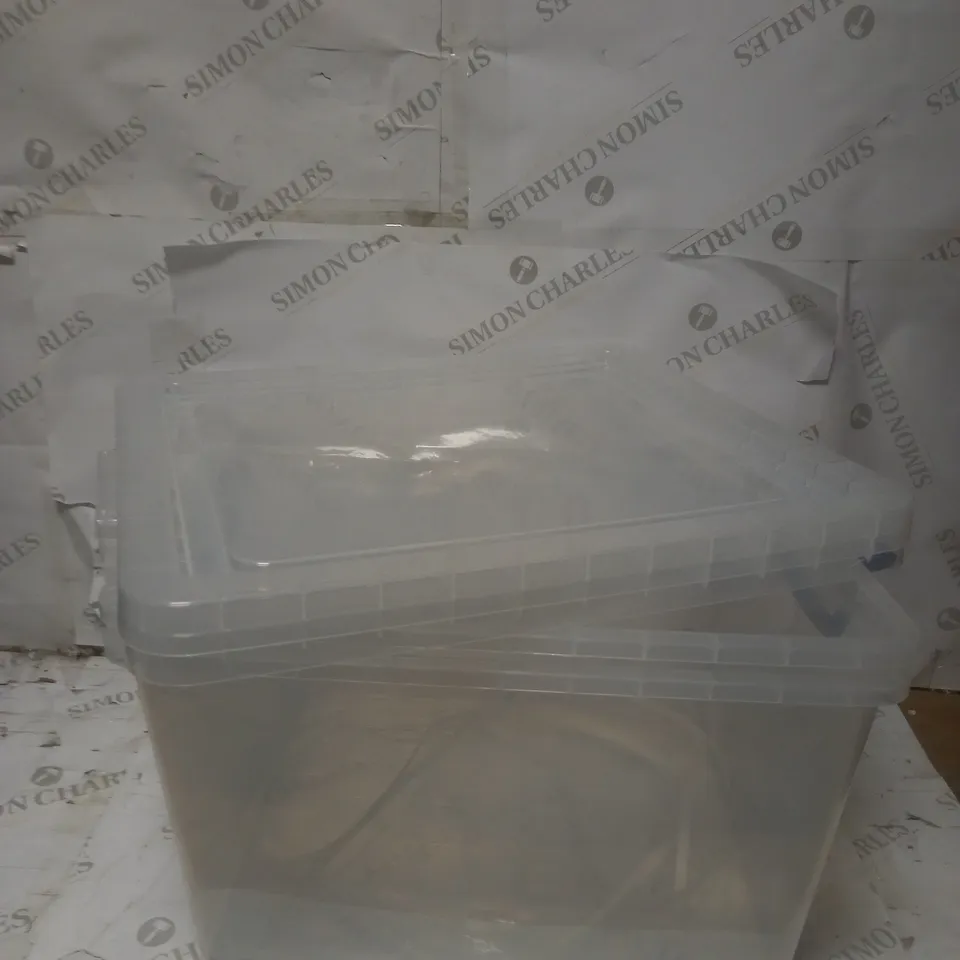 REALLY USEFUL PRODUCTS BOX, NESTABLE CLEAR STORAGE BOX SET