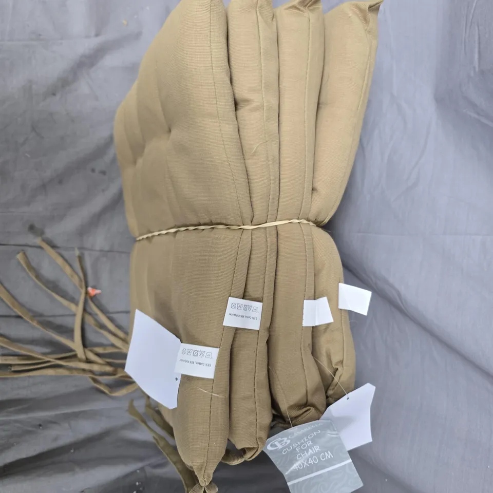 BEIGE CHAIR CUSHIONS 40X40 CM – SET OF 4