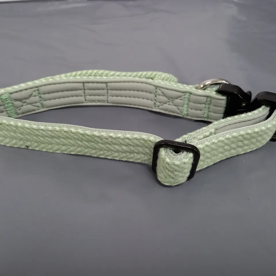 BULLY BILLOWS 2.5CM TWEED COMBAT COLLAR WITH HANDLE & RATED CLIP - LIGHT GREEN