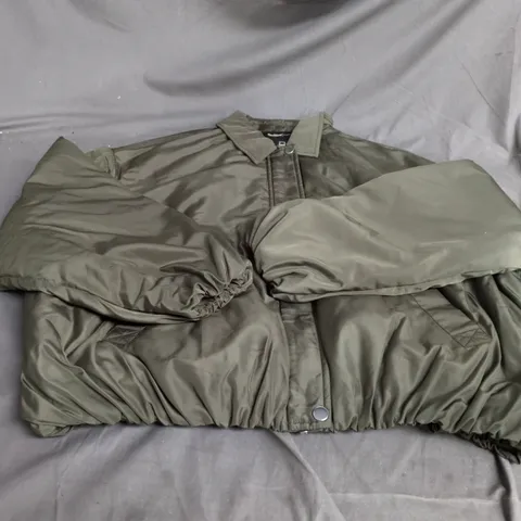 RIVER ISLAND STUDIOS SOMEWHERE TO GO OLIVE GREEN PADDED JACKET – UK M