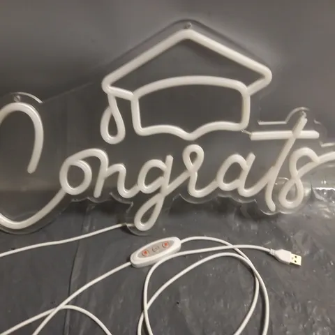 CONGRATS USB NEON SIGN