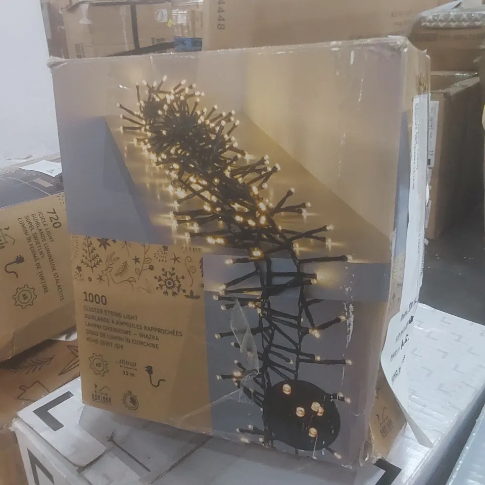 BOXED 1000 CLUSTER STRING LIGHTS 