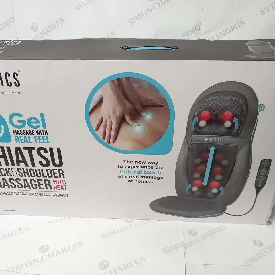 BOXED HOMEDICS GEL BACK MASSAGER MASSAGE CHAIR PAD SEAT COVER