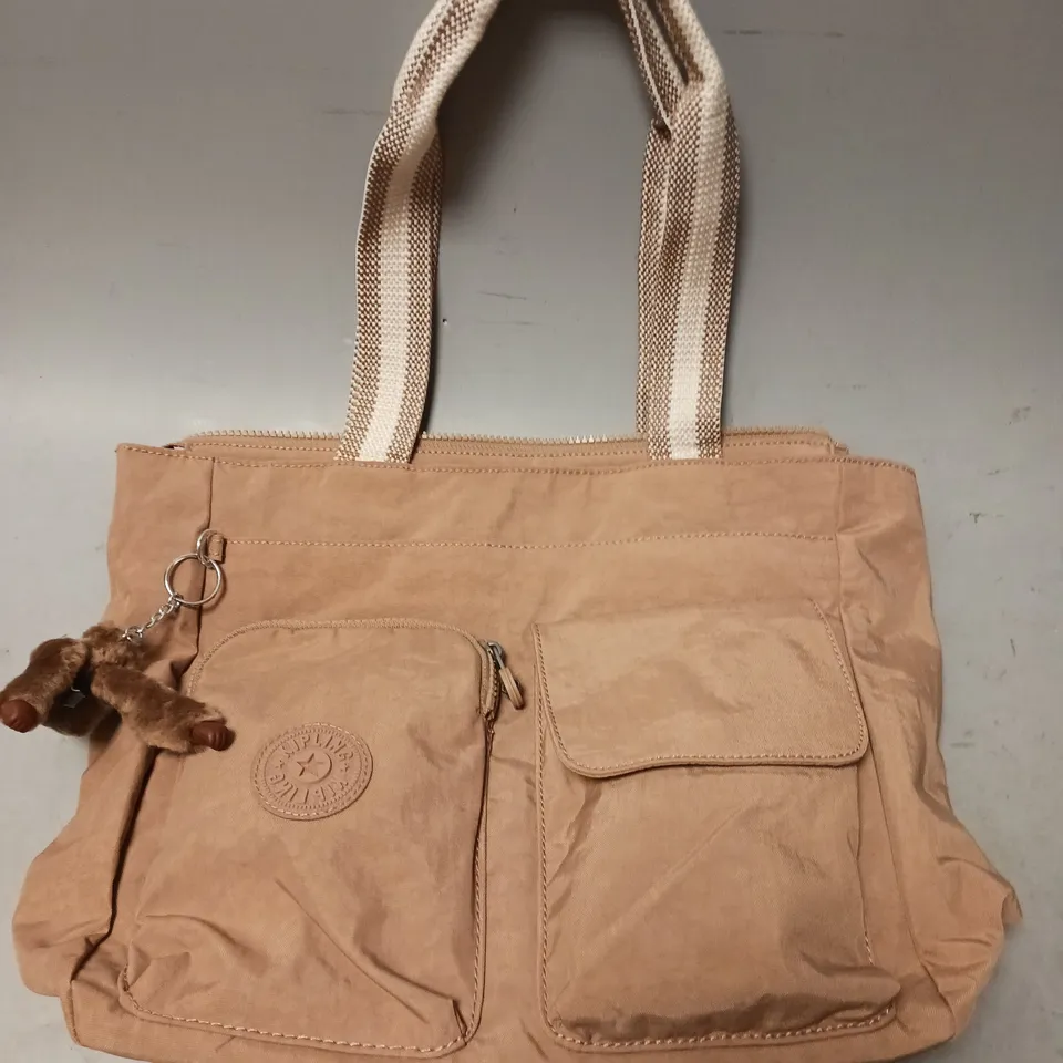 KIPLING ZIP UP CARRY ALONG BAG IN BROWN