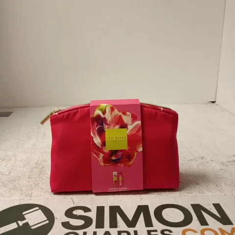 TED BAKER COSMETIC BAG & COSMETICS β PINK RED FABRIC POUCH