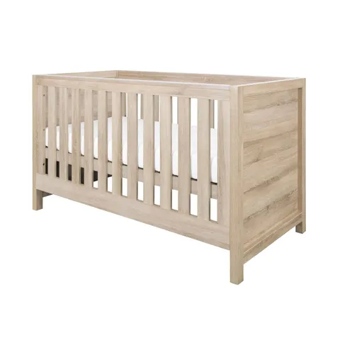 BOXED TUTTI BAMBINI MODENA COT BED - OAK FINISH (2 BOXES)